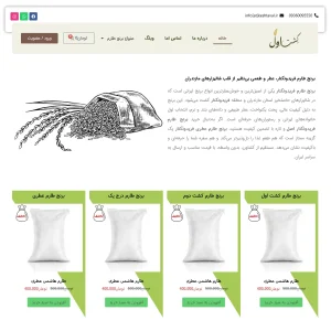 طراحی سایت فروشگاه اینترنتی برنج با نمایش انواع برنج ایرانی و محلی